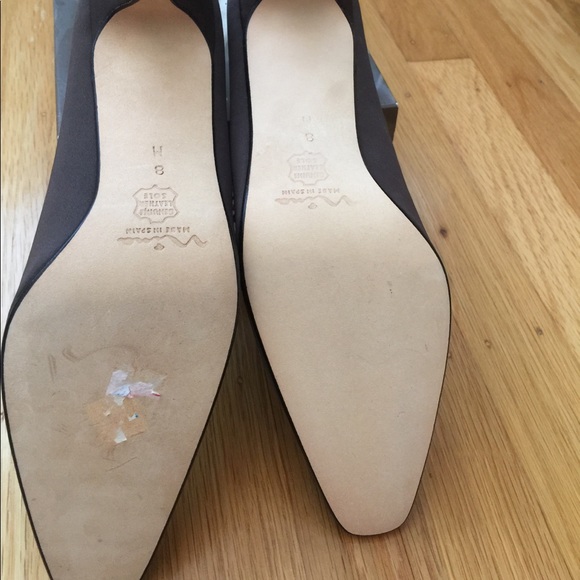 Women’s Nina Brown Satin Pumps - Picture 3 of 3